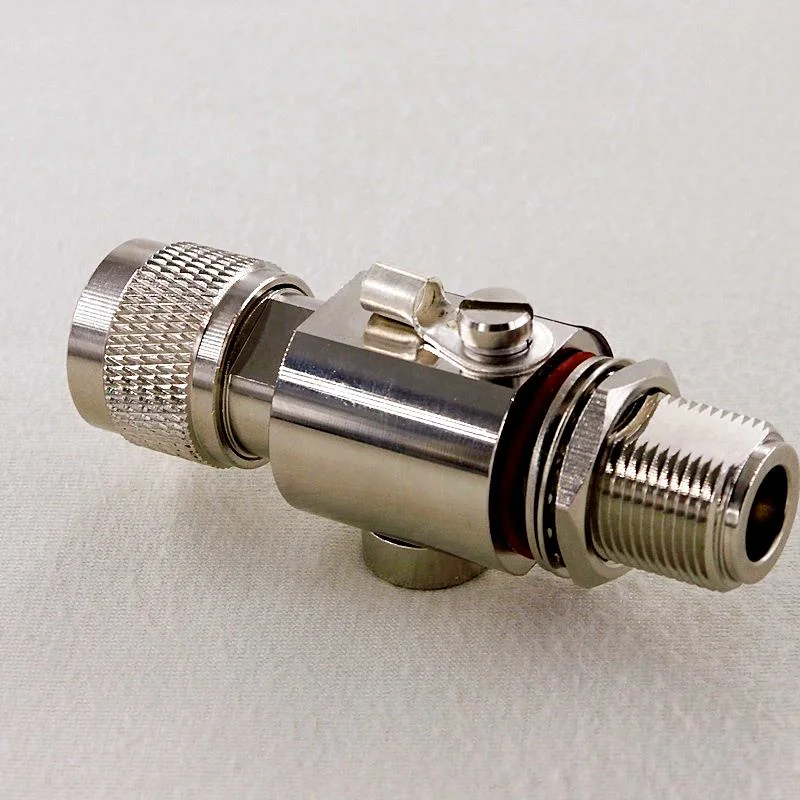 230V 0-6GHz Antenna Gas Discharge Tube Surge Arrester Lightning Protector with N Male to N Female Bulkhead RF Coaxial Connectors Terminals